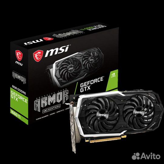 Видеокарта GTX 1660 Ti armor MSI