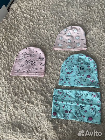 Шапочки на девочку 5-7 лет