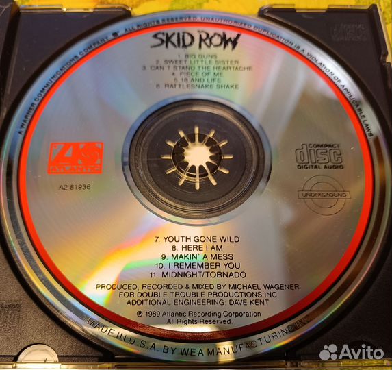 CD Skid Row - Skid Row (1989)