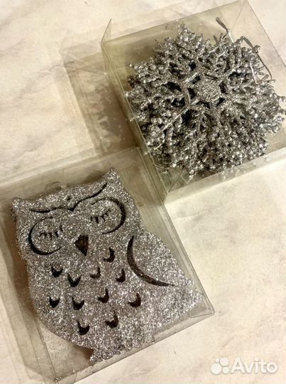 Елочные игрушки, украшения, гирлянды