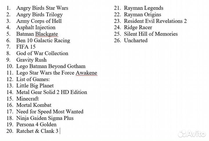 Ps Vita FAT прошитая 64GB + 26 игр