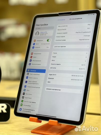 iPad Pro 11-inch 64, 2018 Silver как новый,100 акб