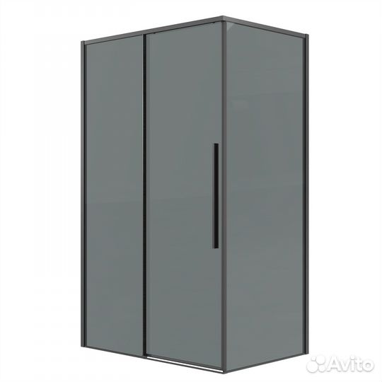 Душ перегородка 90x195 см, графит сатин, тонир ст