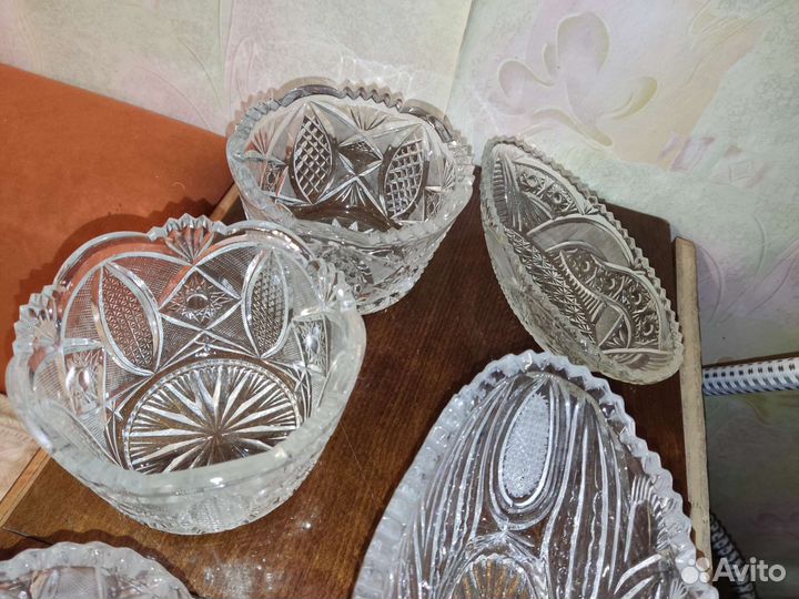 Салатники хрустальные