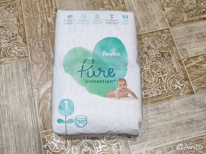Подгузники памперс 1