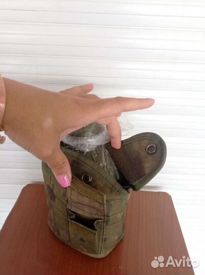 Фляга 1 литр с кружкой(алюминий) в чехле