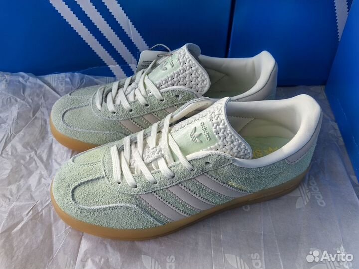 Кеды adidas gazelle indoor green spark 35-40