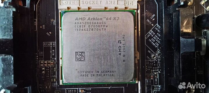 Материнская плата 7309 K9N6PGM2-V2 AM-2 + процессо