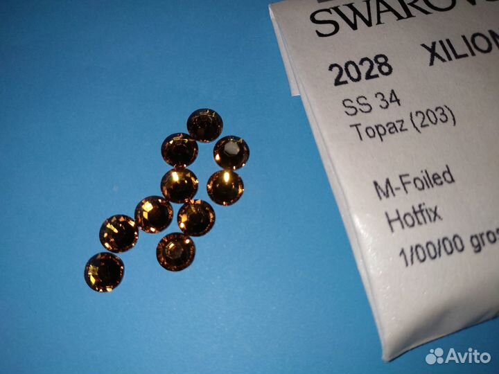 Swarovski стразы Hotfix ss34 10 шт