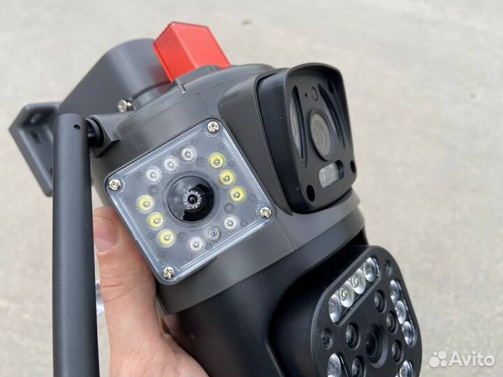 Уличная 4G камера видеонаблюдения 4 объектива