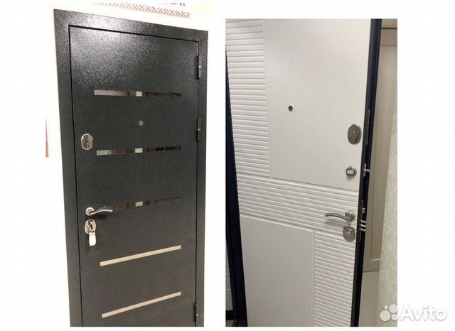 Дверь входная 8,5см «Токио С» Серый Букле/ Белый