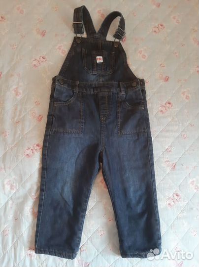 Джинсовый комбинезон утеплённый 104