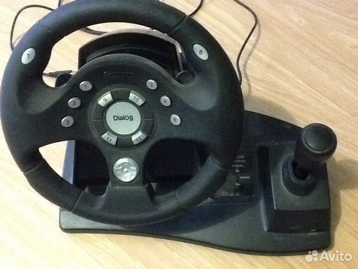 Продам б/у игровой руль dialog без педал