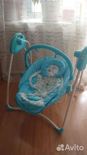 Качели Babyton Funny Time 2в1 электронные Blue