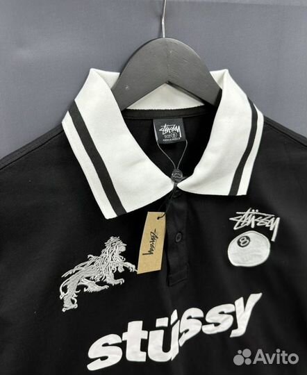 Футболка поло stussy оверсайз (унисекс)