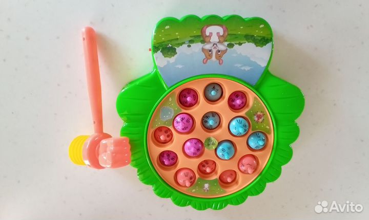 Музыкальная игрушка кротики с молоточком бу