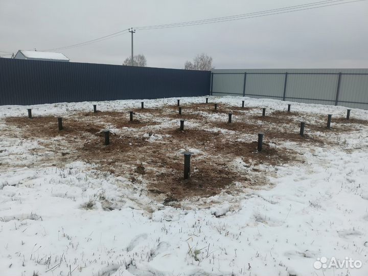 Фундамент на винтовых сваях под ключ