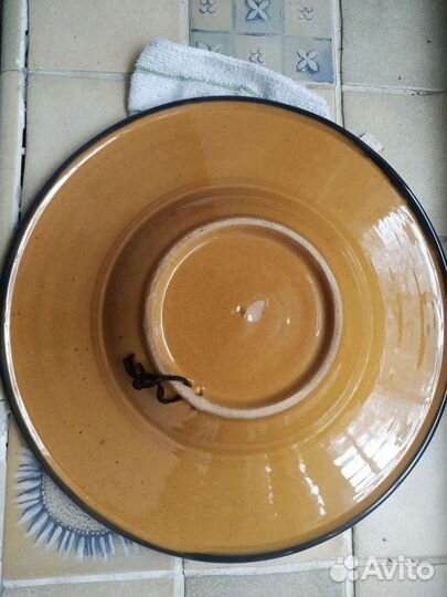 Тарелка настенная кобальт