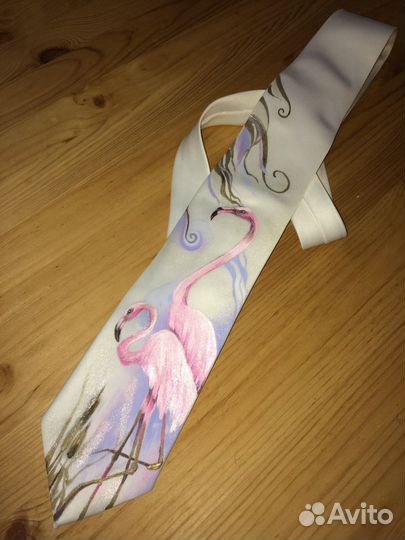 Галстук новый «Фламинго» : Подарок девушке модный