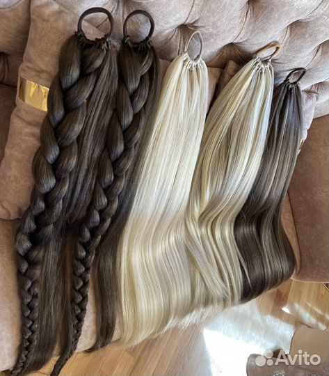 Хвост на резинке /накладной хвост /шиньен