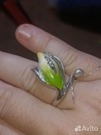 Кольцо серебро новое