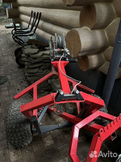 Прицеп на квадроцикл для перевозки длинных бревен