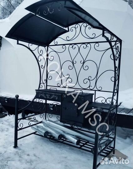 Мангал с крышей