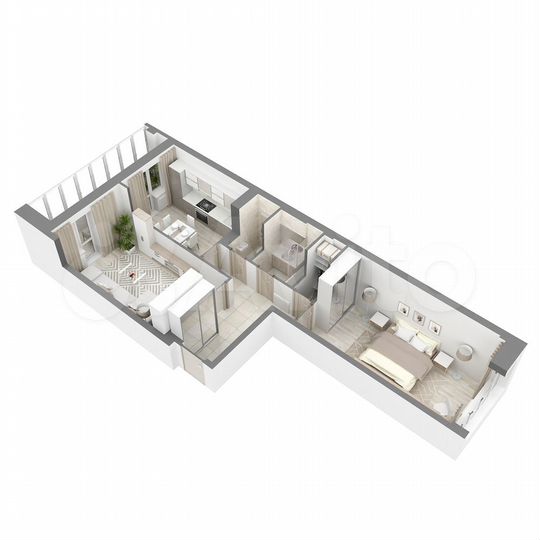 2-к. квартира, 60,4 м², 14/16 эт.