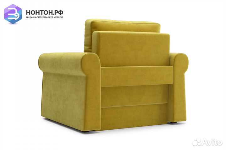 Кресло еврокнижка Лира горчичное