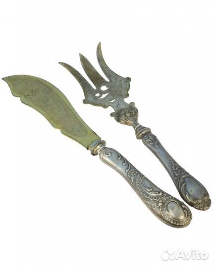 Набор для рыбы серебряный