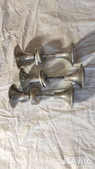 Ручки дверные металлические никелированные СССР