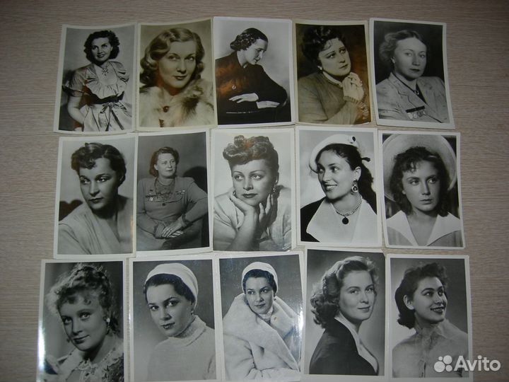 Фото-открытки артистов 40-50 гг, винтаж