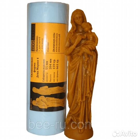 Силиконовая форма для свечей Дева Мария 2 (0584)