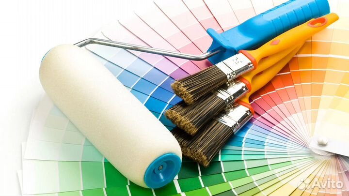 Поклейка обоев и малярные работы