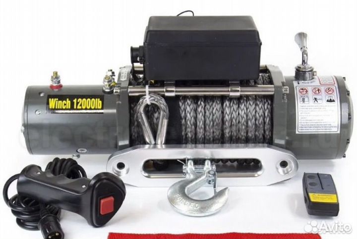 Лебедка electric winch 12000 / 12v кевлар