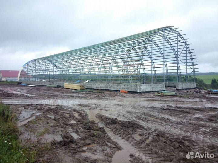Каркас ангара арочного 16Х8Х30 м