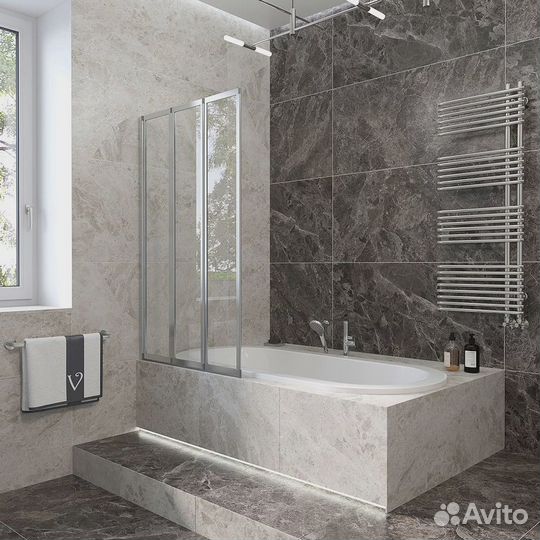 Veconi PL73L-90-01-19C4 Шторка на ванну