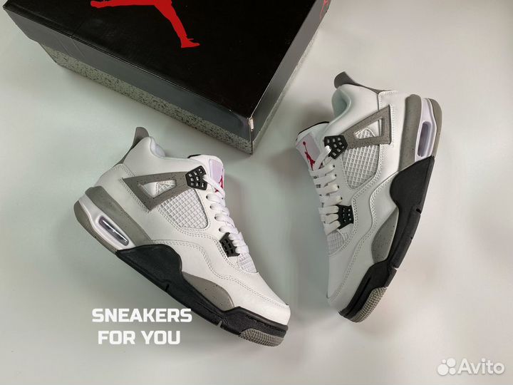 Кроссовки Nike air jordan 4 retro Cement