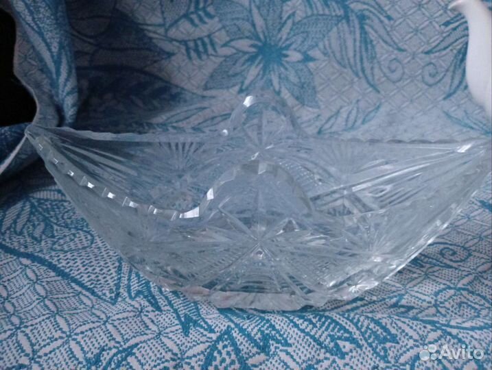 Ваза для конфет ссср. Салатники хрустальники