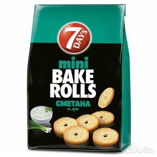 Сухарики 7 Дейс (7Days) Мини Сметана и Лук 80г