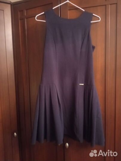 Школьный сарафан 134 синий