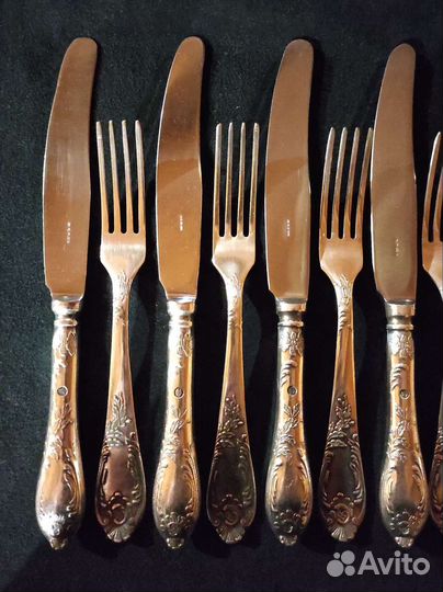 Вилки ножи десертные 12шт мельхиор зиш Классик