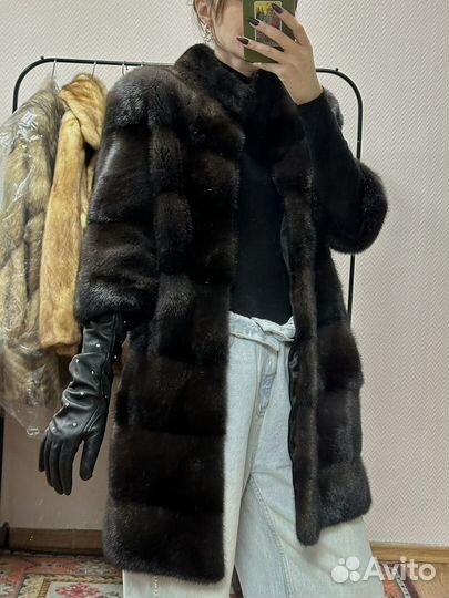 Шуба норка поперечка