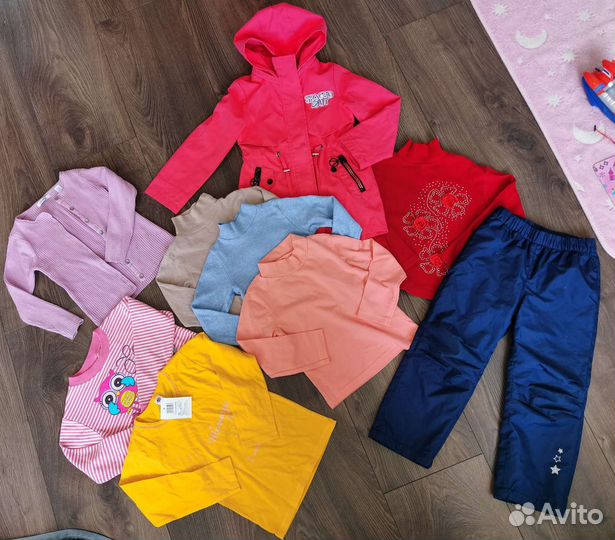 Вещи пакетом для девочки до 110см