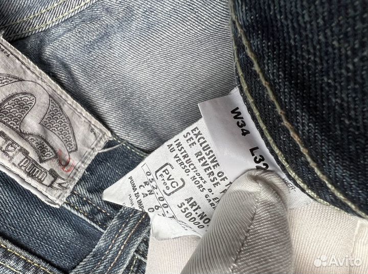 Evisu puma true religion джинсы 34 21