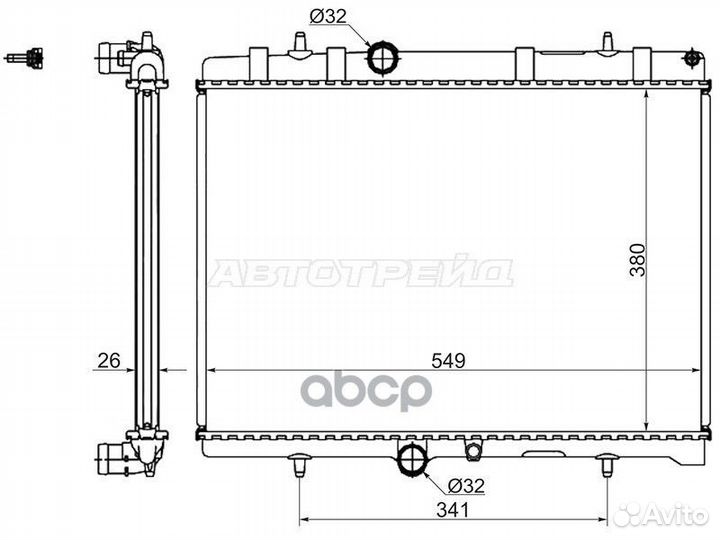 Радиатор Citroen Berlingo 08-22 / C4 04- / C4