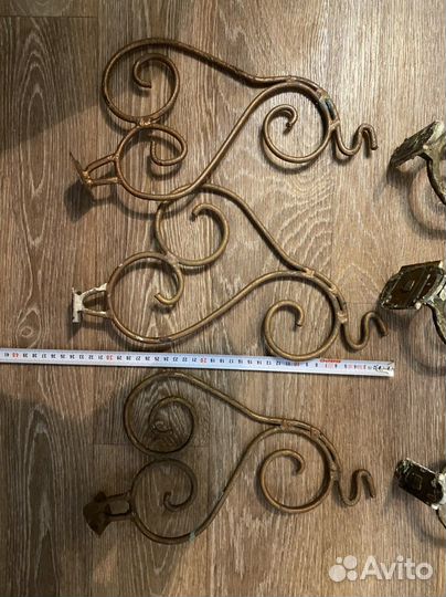 Латунные крепежи подвесы 19 века 11 штук