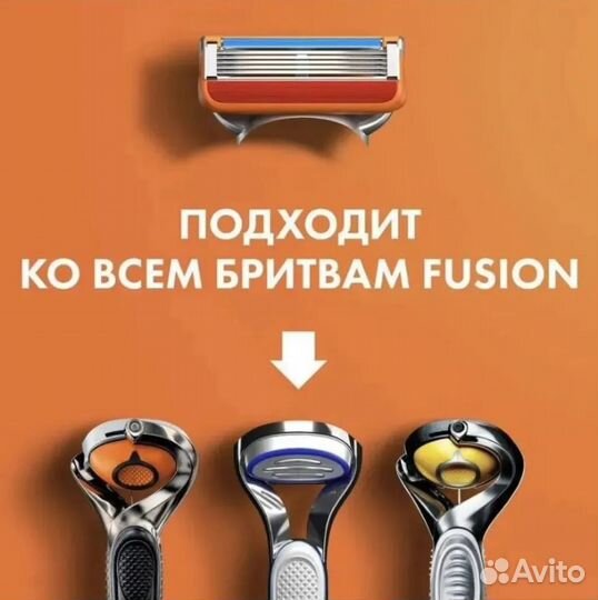Сменные кассеты Gillette Fusion Power 4 шт