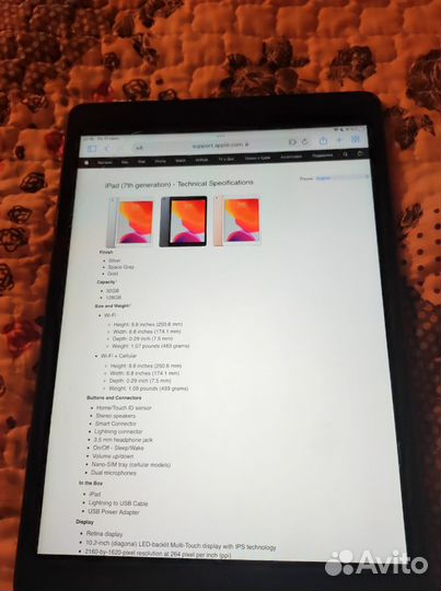 Планшет apple iPad 7