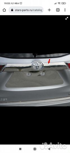 Накладка на заднюю дверь highlander 3